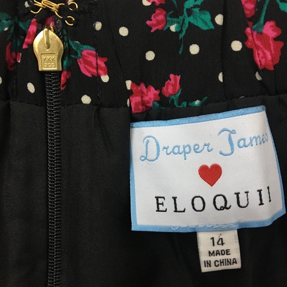 Draper James for Eloquii polka dot floral midi - Picture 7 of 8